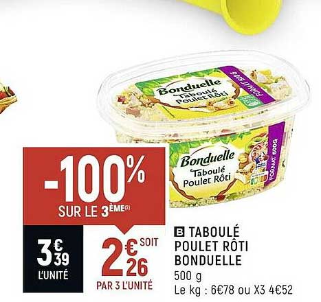 Taboulé Poulet Rôti Bonduelle