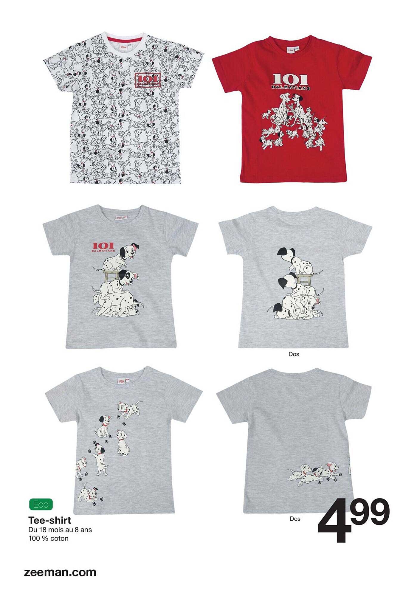 tee-shirt du 18 mois au 8 ans