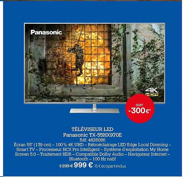 Téléviseur Led Panasonic Tx-55hx970e