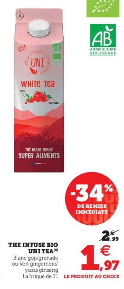 Thé Infusé Bio Uni Tea -34% De Remise Immédiate