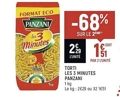 torti les 3 minutes panzani