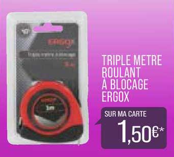 triple mètre roulant à blocage ergox