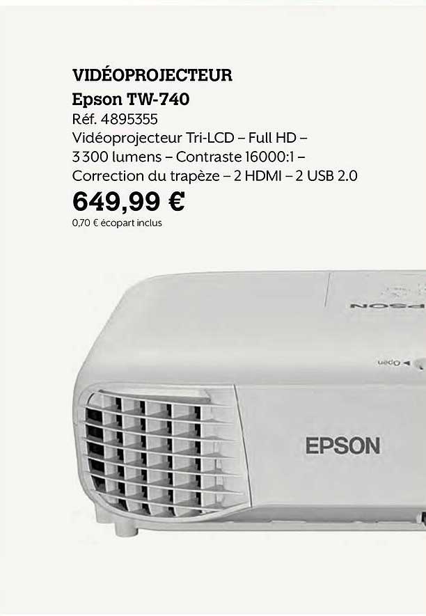 vidéoprojecteur epson tw-740
