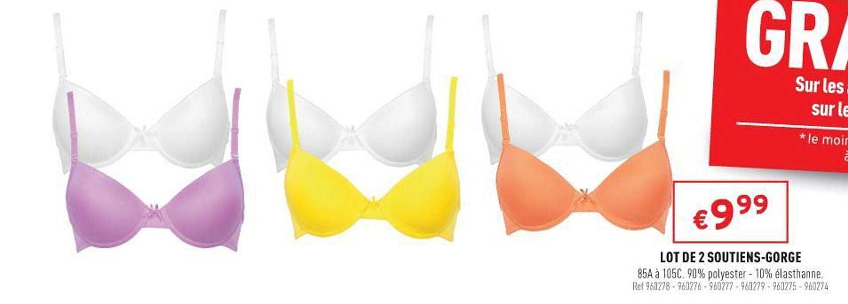lot de 2 soutiens-gorge