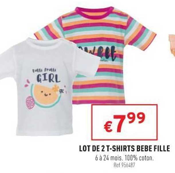 lot de 2 t-shirts bébé fille