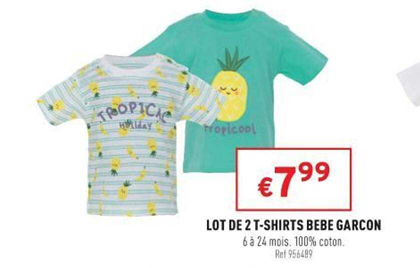 lot de 2 t-shirts bébé garçon
