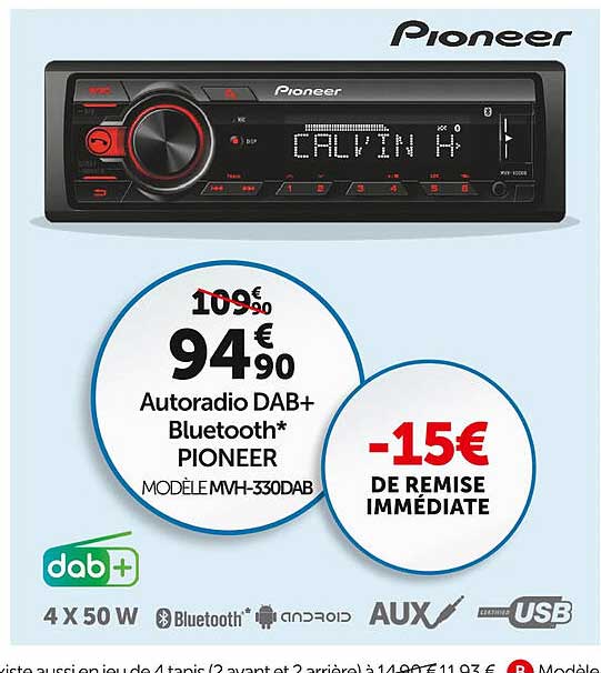 autoradio dab+ bluetooth pioneer