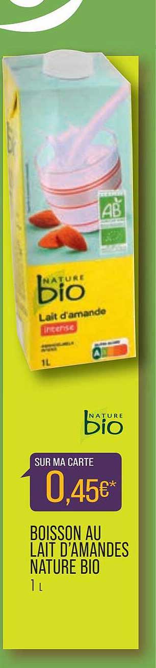 boisson au lait d'amandes nature bio