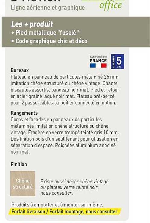 bureaux, rangement, finition