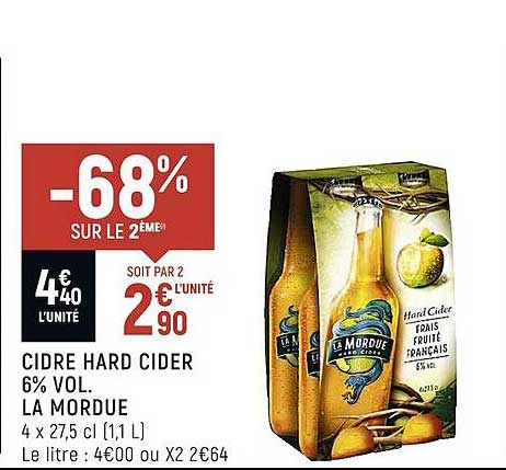cidre hard cider 6% vol. la mordue