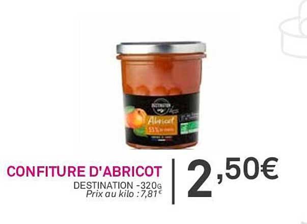confiture d'abricot destination