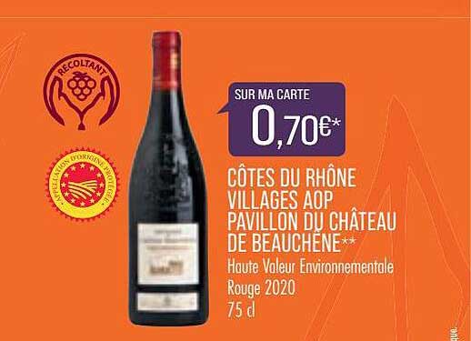 côtes du rhône villages aop pavillon du château de beauchêne