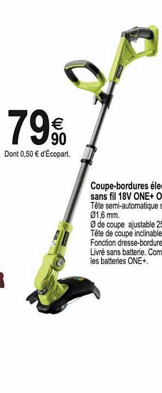 coupe-bordures électrique sans fil 18v one+