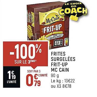 frites surgelées frit-up mc cain