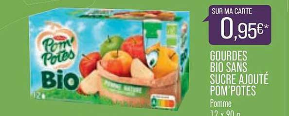 gourdes bio sans sucre ajouté pom'potes