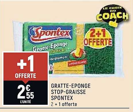 gratte-éponge stop-graisse spontex