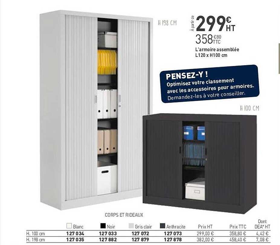 l'armoire assemblée l 120 x h 100 cm