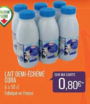 lait demi-écrémé cora