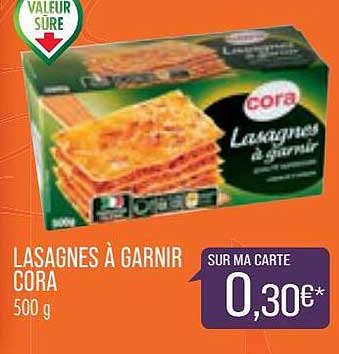 lasagnes à garnir cora