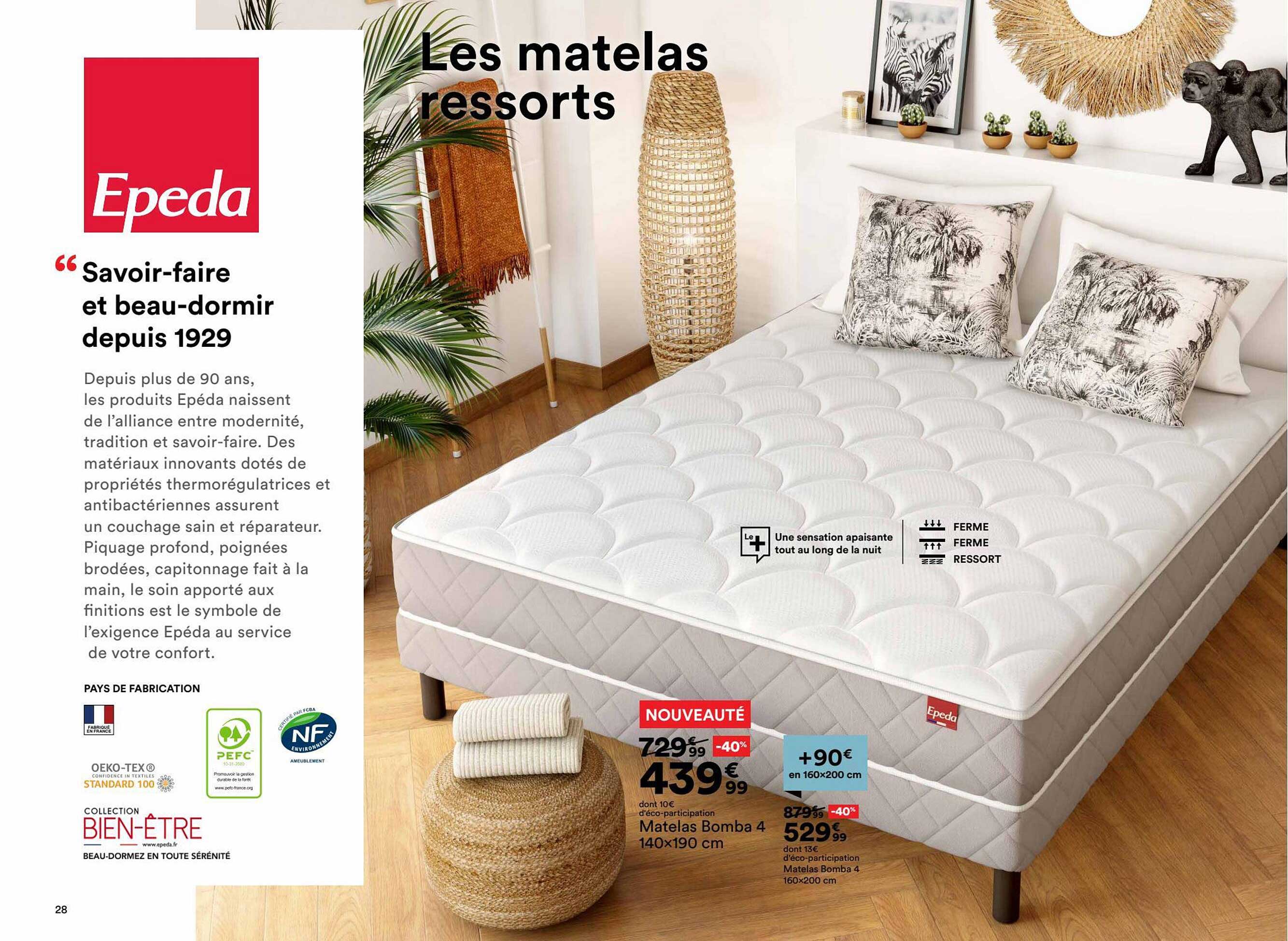 matelas bomba 4 140 x 190 cm epeda, matelas bomba 4 160 x 200 cm epeda