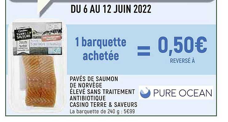 pavés de saumon de norvège élevé sans traitement antibiotique casino terre & saveurs