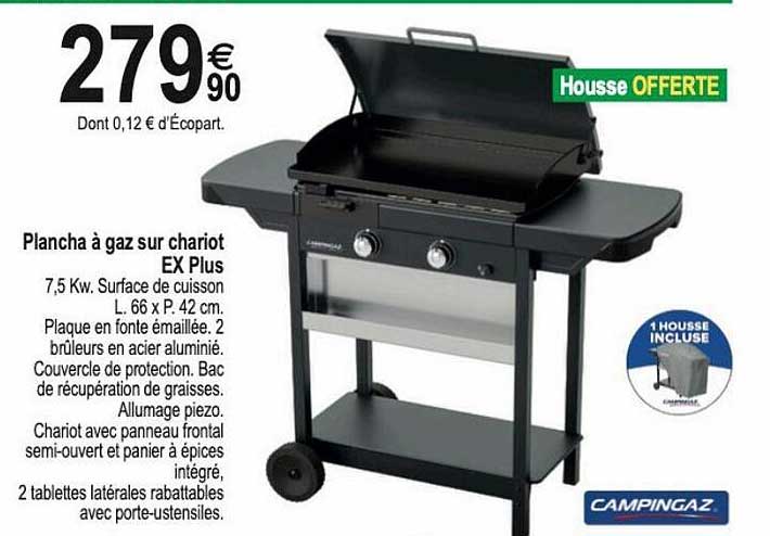 Plancha à Gaz Sur Chariot Ex Plus