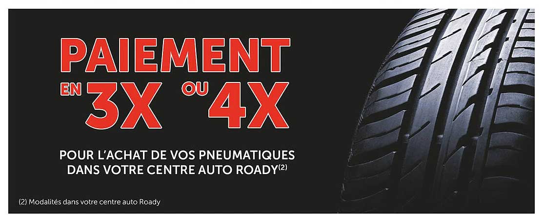 pneumatiques dans votre centre auto roady