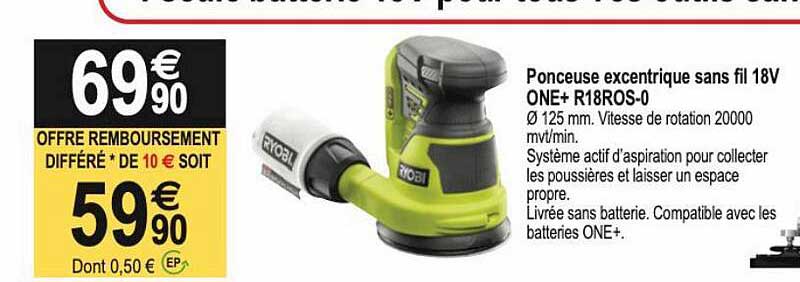 ponceuse excentrique sans fil 18 v one+ r18ros-0