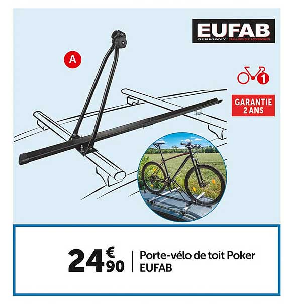 porte-vélo de toit poker eufab