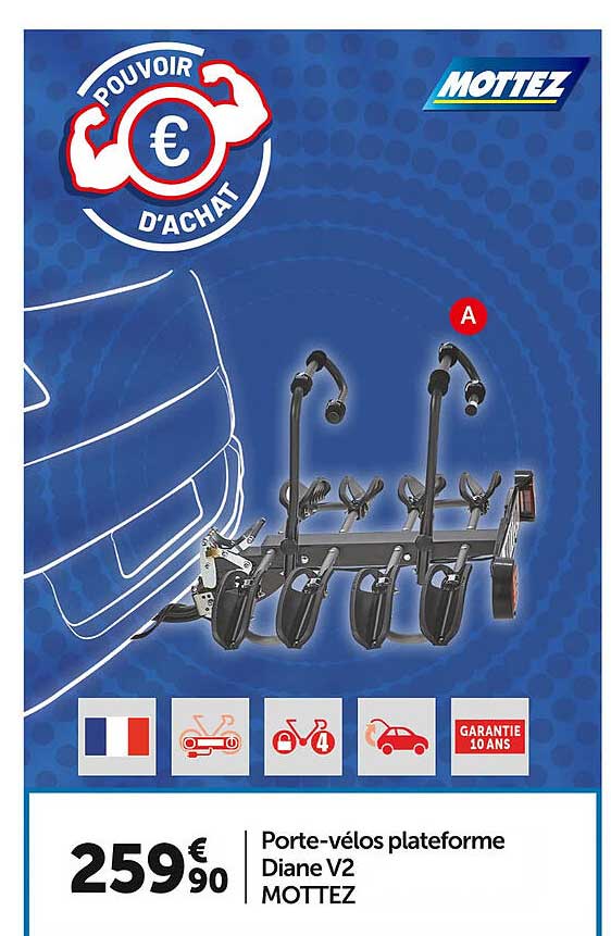 porte-vélos plateforme diane v2 mottez