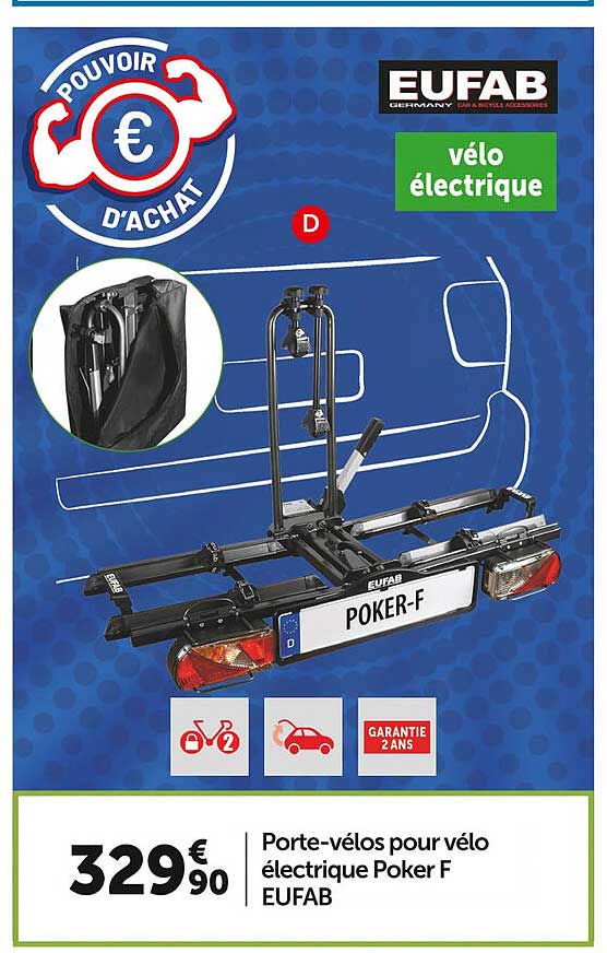 porte-vélos pour vélo électrique poker f eufab