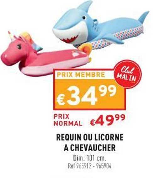 requin ou licorne à chevaucher