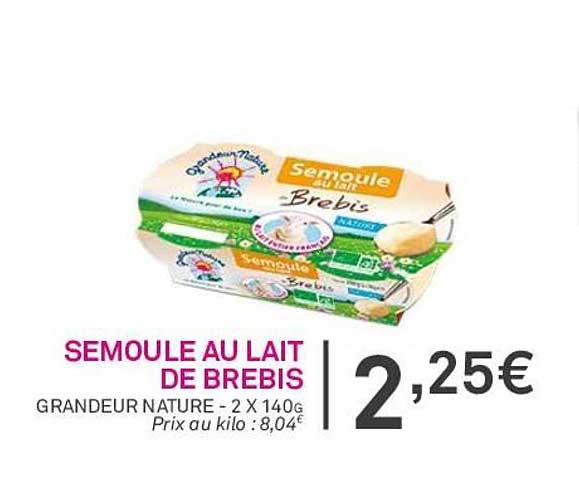 semoule au lait de brebis grandeur nature