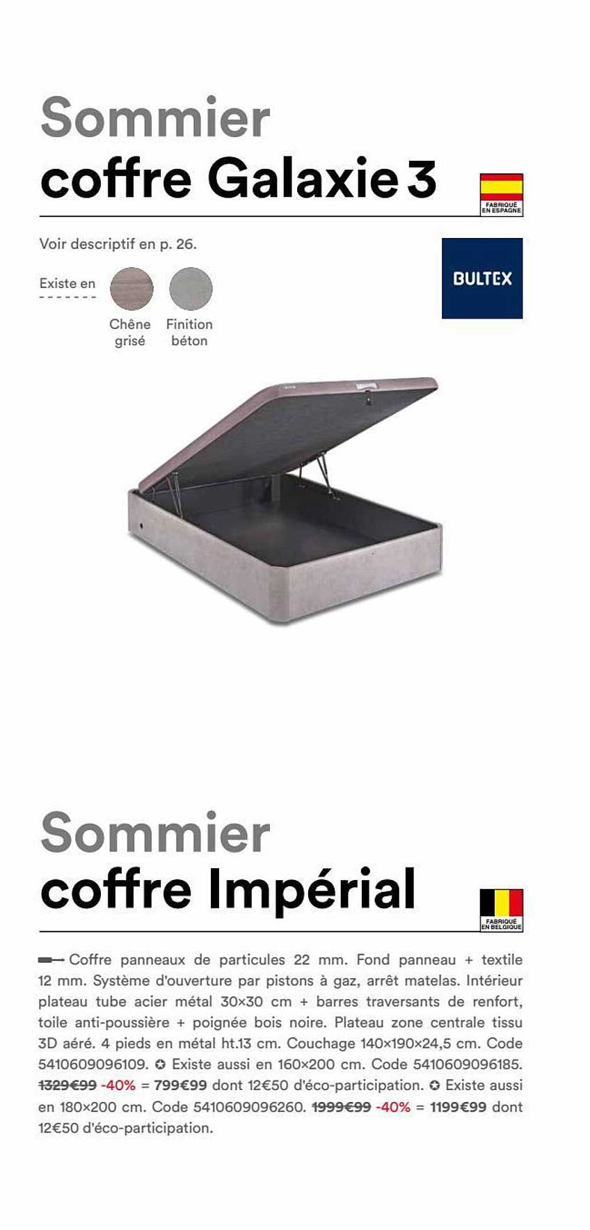 sommier coffre impérial, sommier coffre galaxie 3