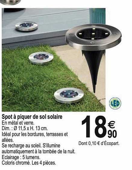 spot à piquer de sol solaire