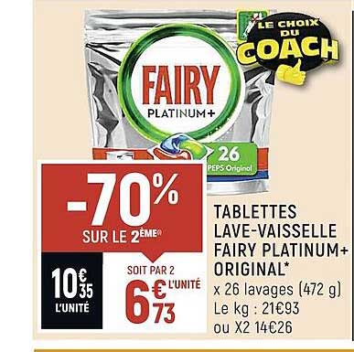Tablettes Lave-vaisselle Fairy Platinum+ Original