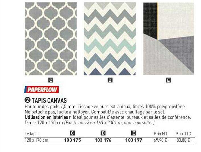 tapis canvas paperflow