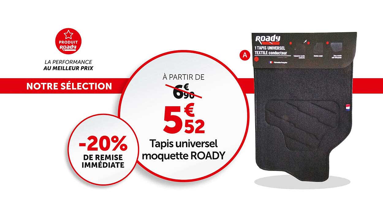 tapis universel moquette roady