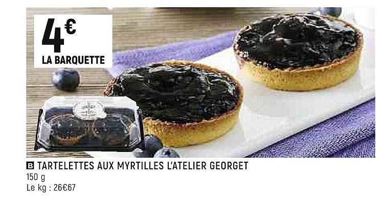 tartelettes aux myrtilles l'atelier georget