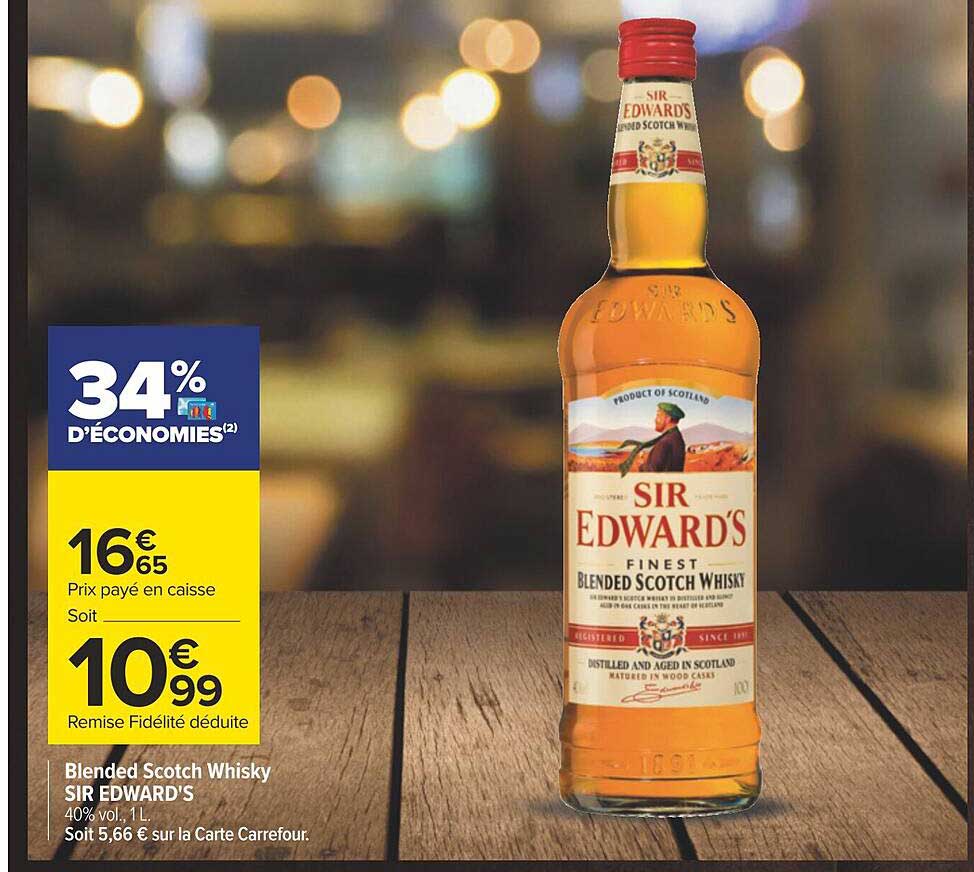 blended scotch whisky sir edward's