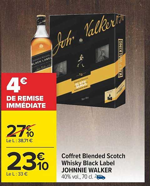 coffret blended scotch whisky black label johnnie walker