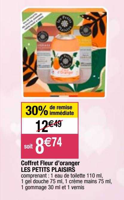 coffret fleur d'oranger les petits plaisirs