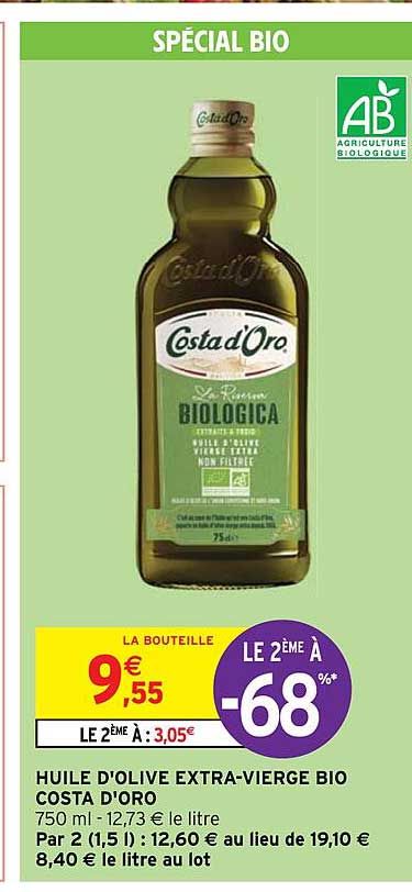 huile d'olive extra-vierge bio costa d'oro