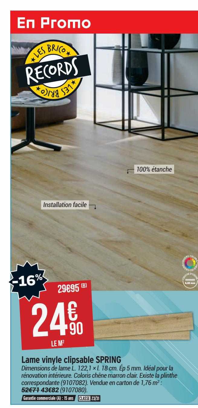 Lame Vinyle Clipsable Spring