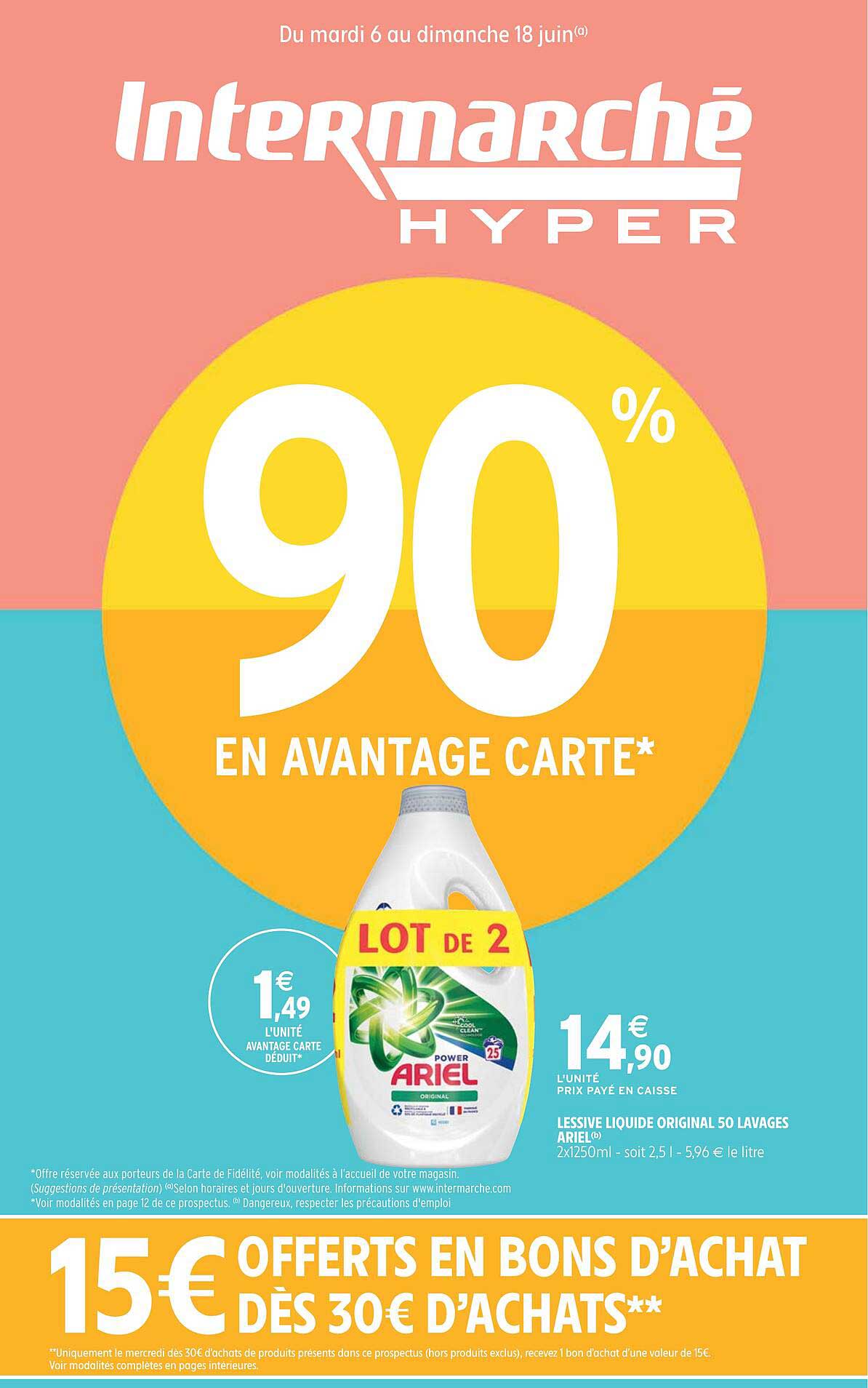 lessive liquide original 50 lavages ariel