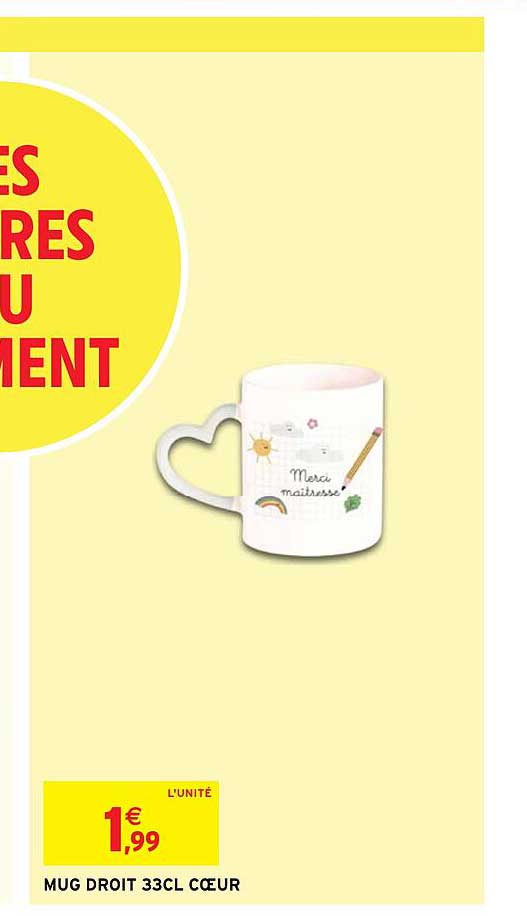 Mug Droit 33cl Cœur