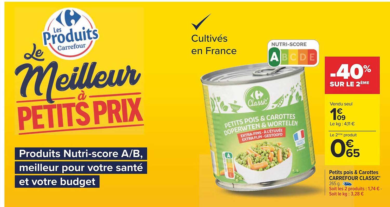 Petits Pois & Carottes Carrefour Classic'