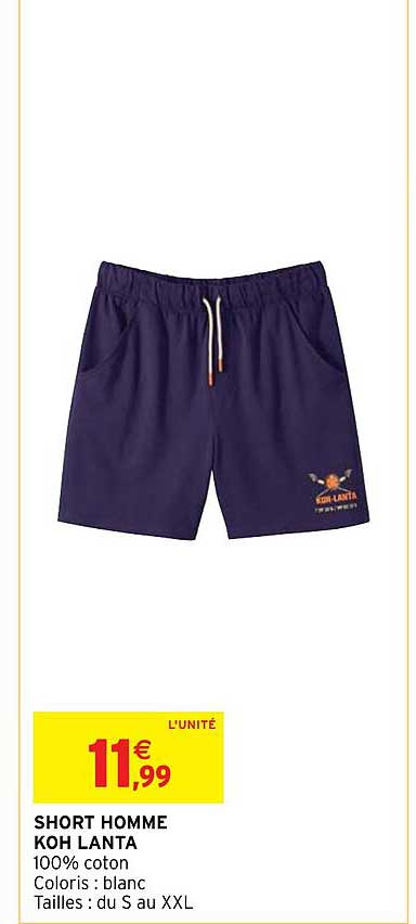 short homme koh lanta