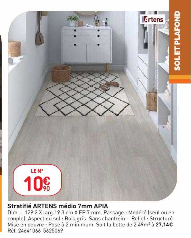 stratifié artens médio 7mm apia
