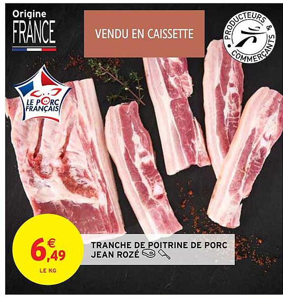 tranche de poitrine de porc jean rozé